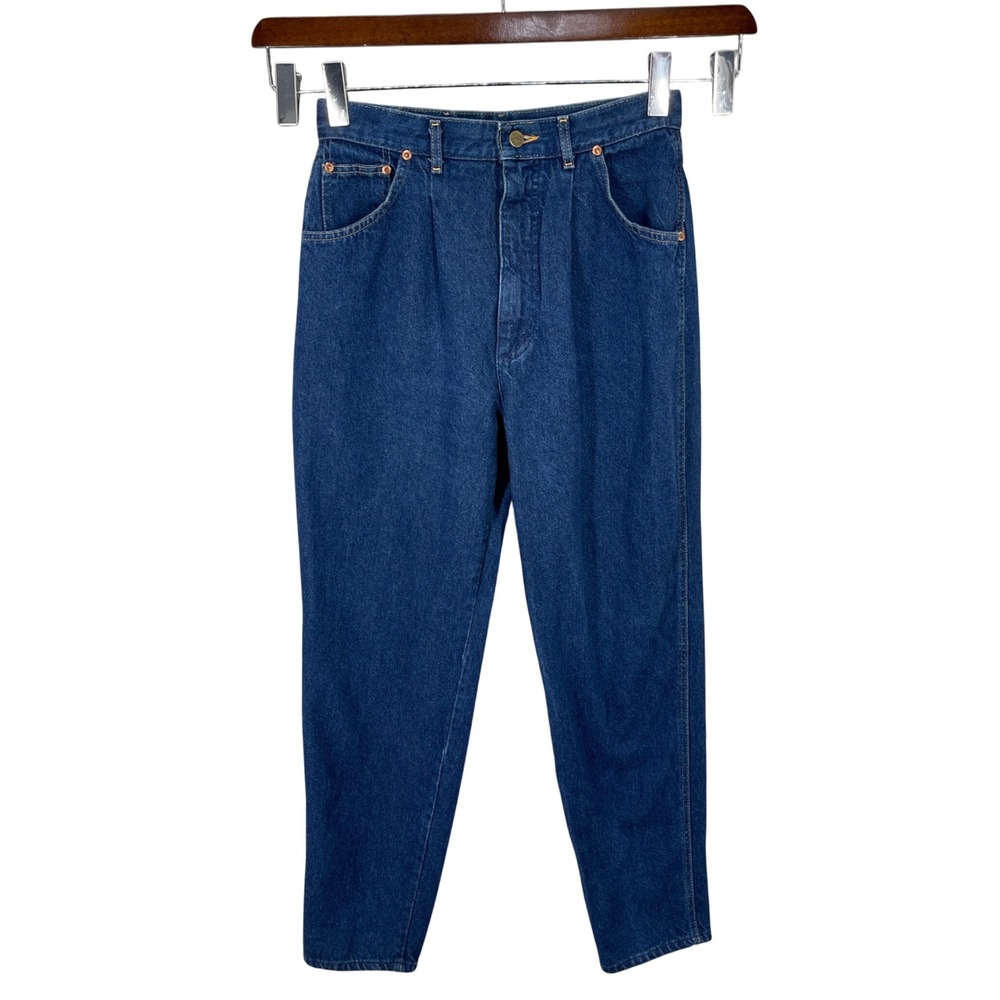 Vintage Lee Jeans Women 90s Denim High Rise Straight Mom Pleated Union Size 16